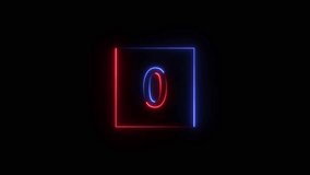 Neon Number 0 to 100 Countdown. Neon glowing  number 0 -100 Count animation.  - Powered by Shutterstock - Get 15% off with code: PIKWIZARD15