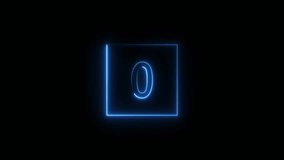 Neon Number 0 to 100 Countdown. Neon glowing  number 100 Count animation.  - Powered by Shutterstock - Get 15% off with code: PIKWIZARD15