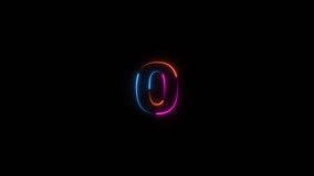 Neon Number 0 to 100 Countdown. Neon glowing  number 0 -100 Count animation.  - Powered by Shutterstock - Get 15% off with code: PIKWIZARD15