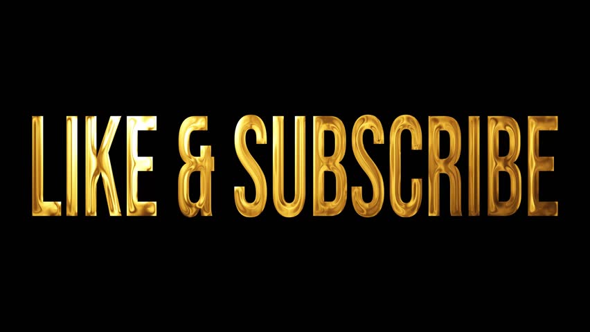 Elegant Like and Subscribe animation with a luxury gold effect. Premium typography for content creators to boost audience engagement