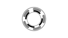 Futuristic circular dotted interface with abstract segments on white background. - Powered by Shutterstock - Get 15% off with code: PIKWIZARD15