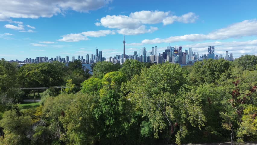 Toronto Skyline from Toronto Islands Aerial View – July 20, 2024