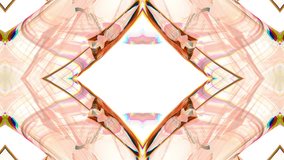 Abstract Kaleidoscopic Animation with Iridescent Peach and Pink Glass. - Powered by Shutterstock - Get 15% off with code: PIKWIZARD15
