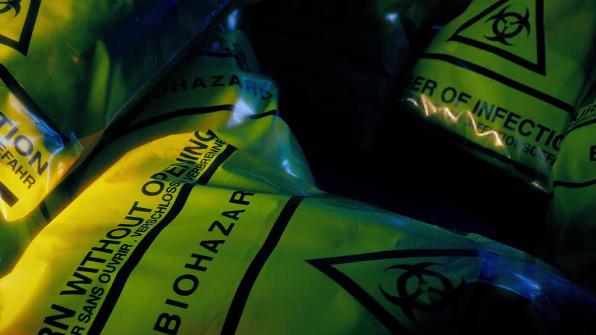 Medical Waste Packet Put Down In Pile