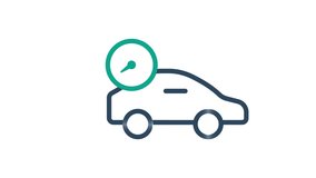 Speed icon animation. Animated icon related to car speed. Line animated icon style. transparent background - Powered by Shutterstock - Get 15% off with code: PIKWIZARD15