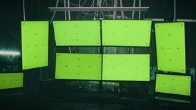 Multi-Screen Green Display Technology Command Center Mockup - Powered by Shutterstock - Get 15% off with code: PIKWIZARD15