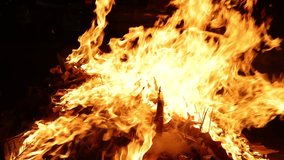 Chinese hungry ghost festival burning joss stick candle joss fake paper money flame fire smoke ash  - Powered by Shutterstock - Get 15% off with code: PIKWIZARD15