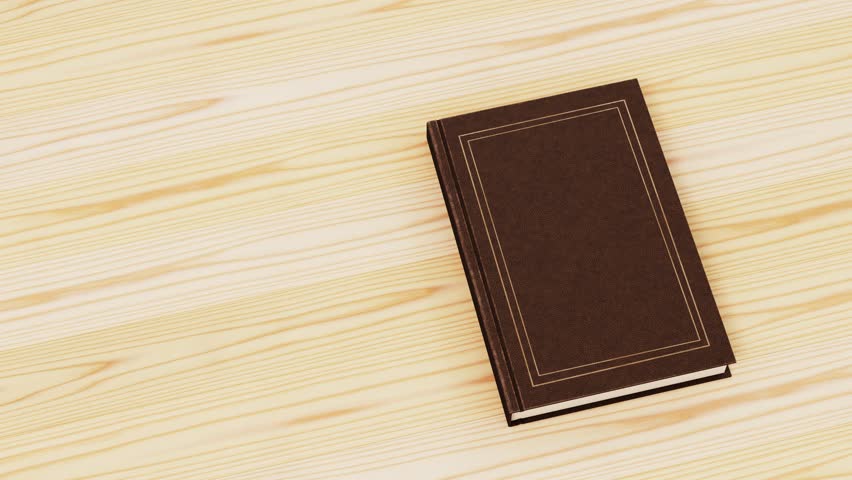 Book opening animation. 3d reading.