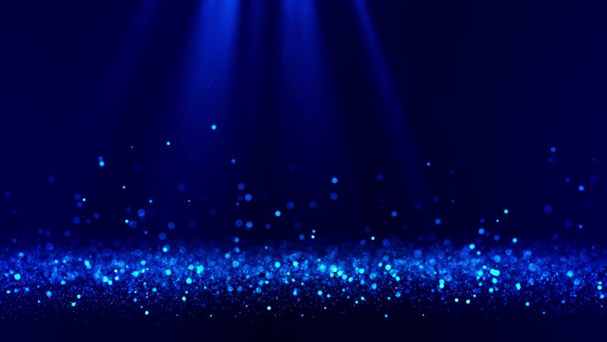 Blue Corporate Awards Background - Elegant Glitter Stage with Spotlights 4K