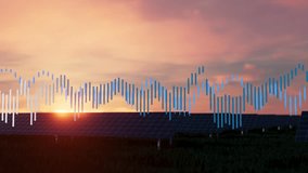 Business growth graph with rising lines and analytics, solar panels in the background.. - Powered by Shutterstock - Get 15% off with code: PIKWIZARD15