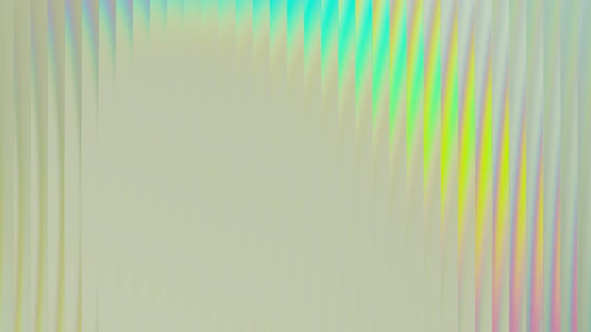 Clean and minimalist abstract background with shimmering iridescent vertical lines and ample copy space. A modern, futuristic seamless loop animation for presentations or titles in 4K.
