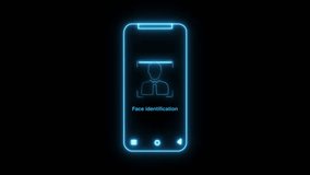  Mobile phone and face recognition neon person icon. Face identification scanner neon icon. Facial id Cyber security face recognition concept
 - Powered by Shutterstock - Get 15% off with code: PIKWIZARD15