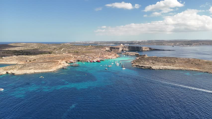 A drone view of Comino