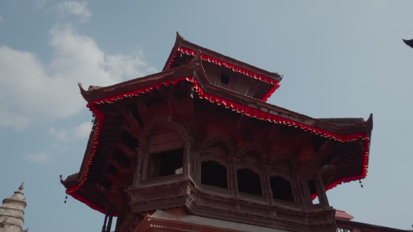 Bhaktapur, Nepal historical culture sites in evening 