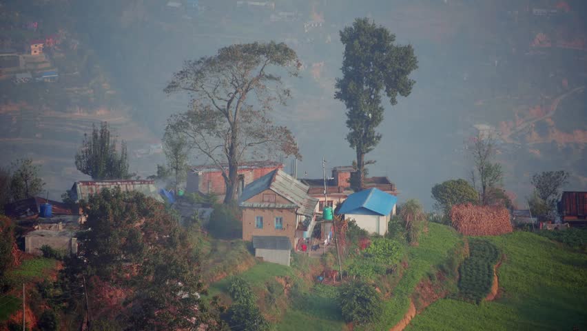Bhaktapur, Nepal historical culture sites in evening 
