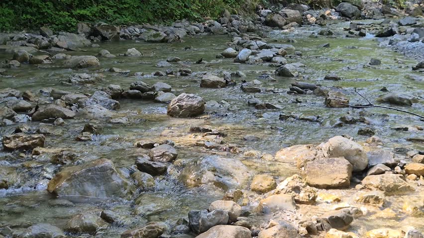 Rapids on a mountain river in the Alps