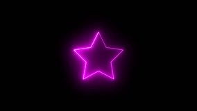 Neon Pink Star Animation – Glowing Outline on Black Background with Pulsing Light Effect - Powered by Shutterstock - Get 15% off with code: PIKWIZARD15