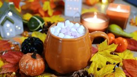 Cozy Autumn Candlelight with Fall Decorations – Warm Background Footage - Powered by Shutterstock - Get 15% off with code: PIKWIZARD15