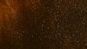 Gold particles floating background, Liquid gold, golden abstract backdrop. Golden abstract backdrop. Beautiful metallic yellow, brown texture, paint close-up. Art Wallpaper waves surface. Slowmo.  - Powered by Shutterstock - Get 15% off with code: PIKWIZARD15