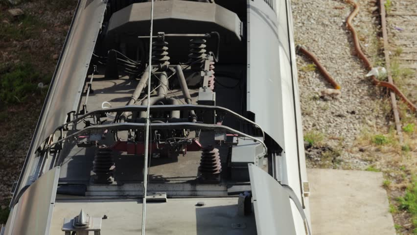 Barcelona City Train, big trains between Catalonia cityies, Commuting trains arriving at the station in downtown Barcelona.