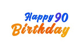 Animated Happy 90th Birthday Graphic – Elegant Motion Text for 90-Year Celebration - Powered by Shutterstock - Get 15% off with code: PIKWIZARD15