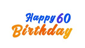 Animated Happy 60th Birthday Graphic – Elegant Motion Design for 60-Year Celebration - Powered by Shutterstock - Get 15% off with code: PIKWIZARD15