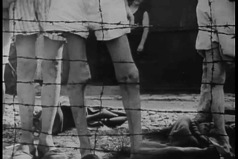 1940s - Footage of Arnstadt Buchenwald Nazi Concentration Camp victims.