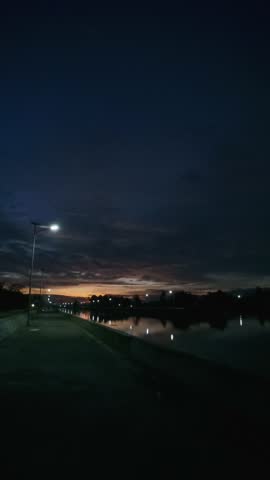 Peaceful Lake View During Dusk