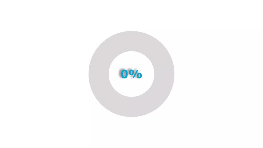 Loading Progress Circle 0 to 41 percent icon background animation 4k video.