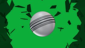 Cricket Ball Crashing Through Black Glass on Green Screen - Powered by Shutterstock - Get 15% off with code: PIKWIZARD15