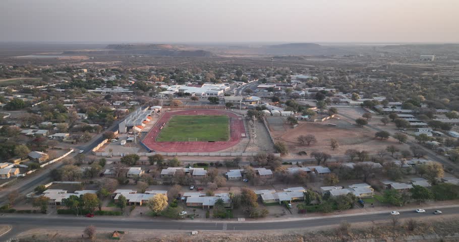 Orapa Sport complex in Central Botswana, Africa