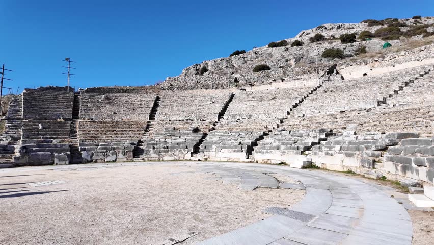 Ancient Ruins at archaeological area of Philippi, Eastern Macedonia and Thrace, Greece