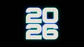 2026 Neon Futuristic Celebration with Retro Glow for Digital and New Year Projects - Powered by Shutterstock - Get 15% off with code: PIKWIZARD15