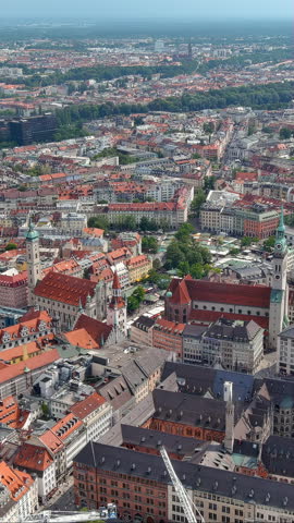 Vertical 4K drone video Munich