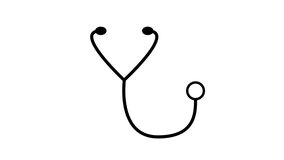 Minimalist Line Art of a Stethoscope with Heartbeat Animation - Powered by Shutterstock - Get 15% off with code: PIKWIZARD15