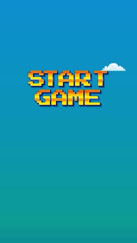 Vertical retro start game animation
