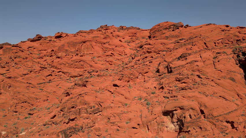 Valley of Fire Red Sandstone Rocks Nevada Drone View