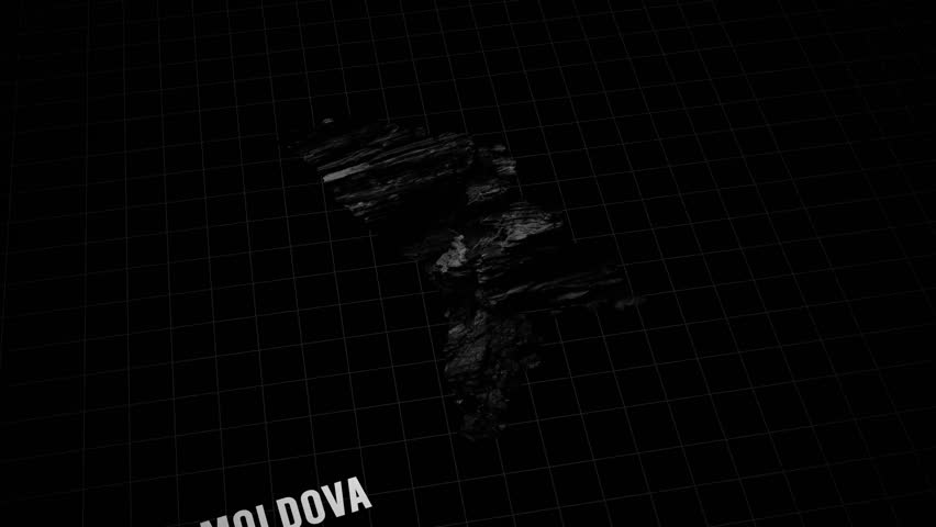 Moldova Map Animation In Cinematic 3D Style