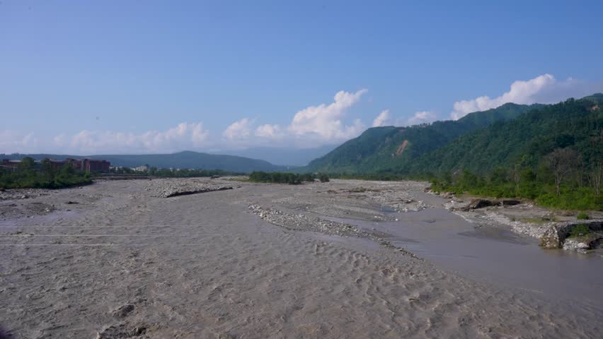 mountain Sky river and trees