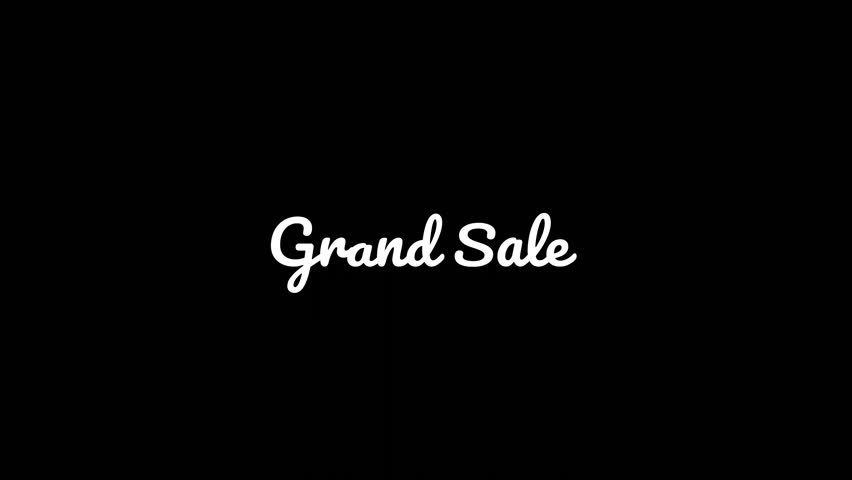 Grand Sale 3D Animated 4k Video on Black Background