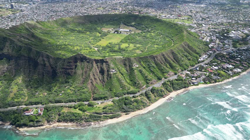  Stunning Aerial 4k Footage Diamond Head Hawaii 