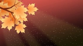 Beautiful autumn falling leaves animation background. Elegant seasonal motion graphic with golden leaves gently dropping, perfect for autumn events, celebration visuals, and seasonal  - Powered by Shutterstock - Get 15% off with code: PIKWIZARD15