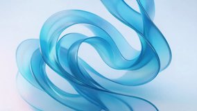 Seamless looping 3D animation of flowing glass ribbons with pastel gradients. Abstract, futuristic, and elegant background perfect for design, technology, and cosmetic visuals. - Powered by Shutterstock - Get 15% off with code: PIKWIZARD15