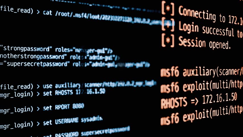 Cyber security Warning: Digital Glitch with Hacking Code and System Alert. 3d
