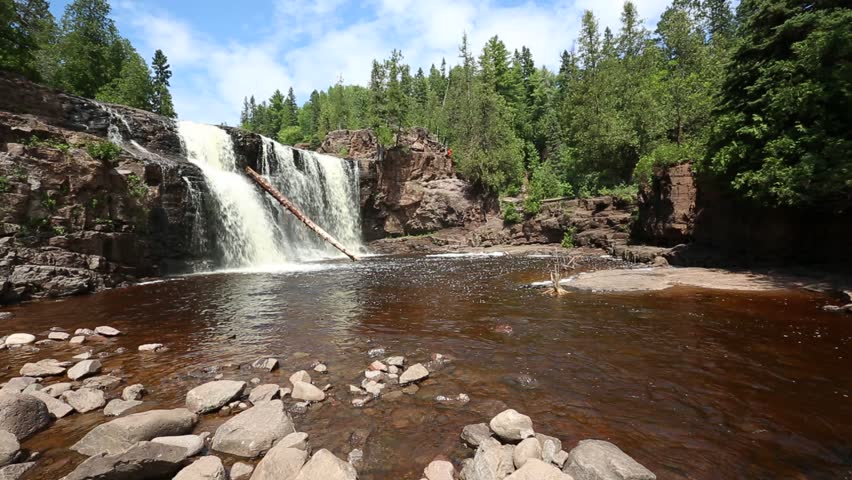 Landscape with Gooseberry Lower Falls - Gooseberry Falls State Park, Minnesota