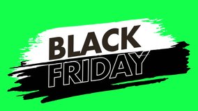 4K green screen footage of Black Friday brushstroke graphic, perfect for retail promotions, e-commerce deals, and high-impact marketing visuals. - Powered by Shutterstock - Get 15% off with code: PIKWIZARD15
