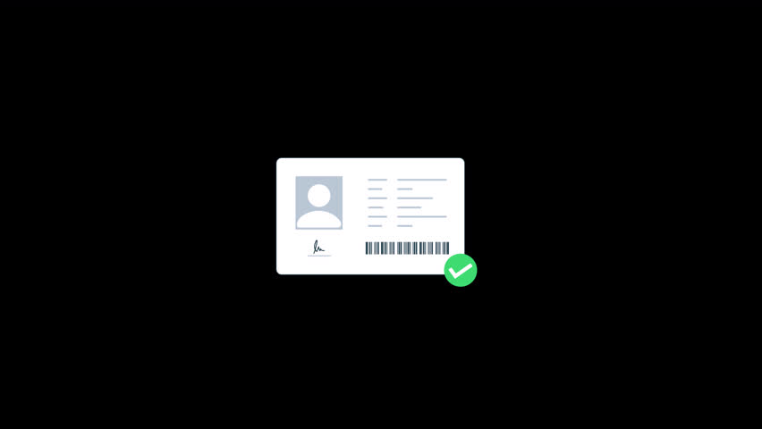 Approved ID Verification Animation Video - Transparent
