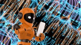 Automation data analytic with 3d rendering ai assistant robot analyze digital visualization for big data scientist 4k footage - Powered by Shutterstock - Get 15% off with code: PIKWIZARD15