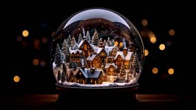 Snow Globe Christmas Winter, Festive Holiday Animation, Cozy Wonderland, Glass Craftsmanship, Snowfall Lights, Family Gathering, Seasonal Decoration, Merry Christmas Video, Joyful Celebration, Xmas - Powered by Shutterstock - Get 15% off with code: PIKWIZARD15