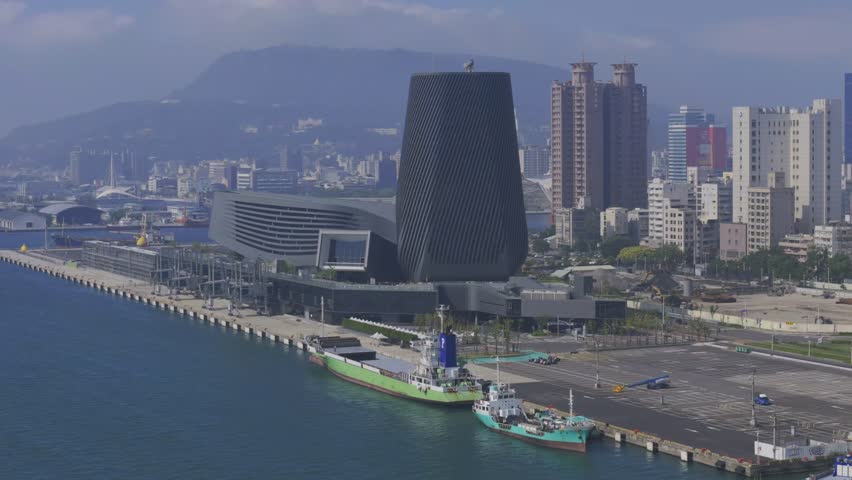 Port of Kaohsiung, Kaohsiung, Taiwan(Aerial_Shot)- 4K_HDR_Dlog:202503.24